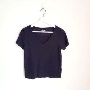 Old Navy Black V-Neck Short Sleeve Tee Size SP
